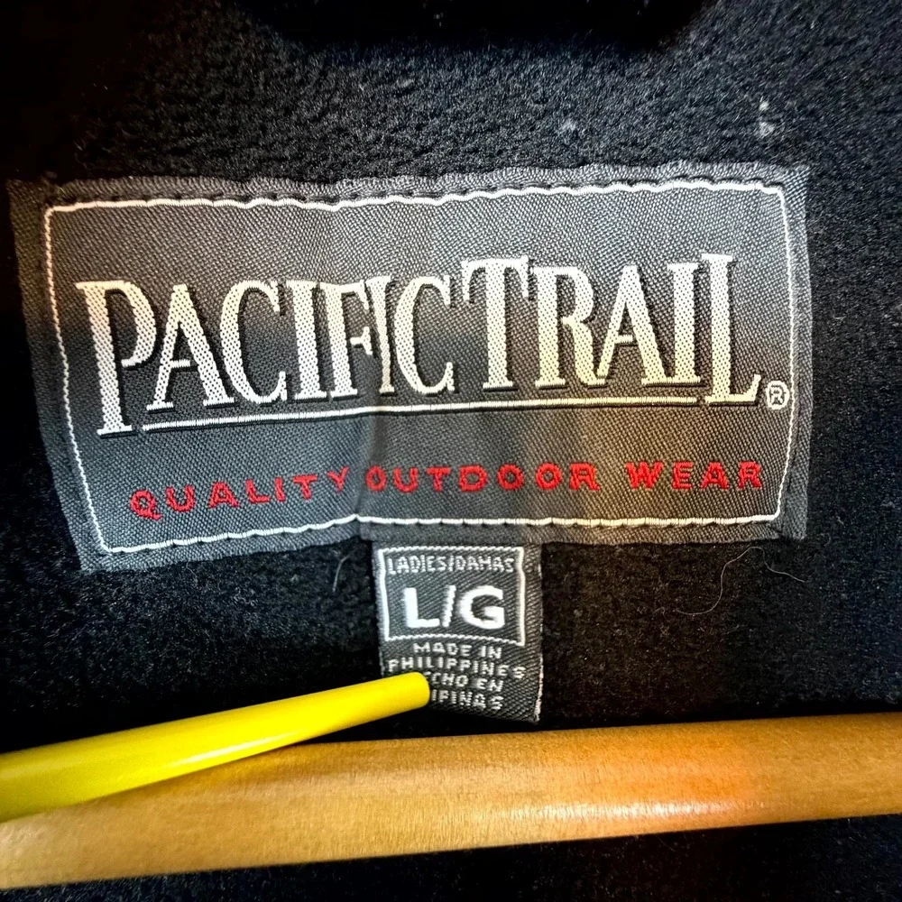 Pacific Trail Parka Jacket Womens Large Blue‎ Hooded Outdoor Winter Fleece Lined
